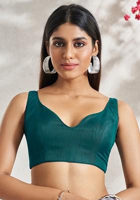 Sweetheart Neck Silk Saree Blouse