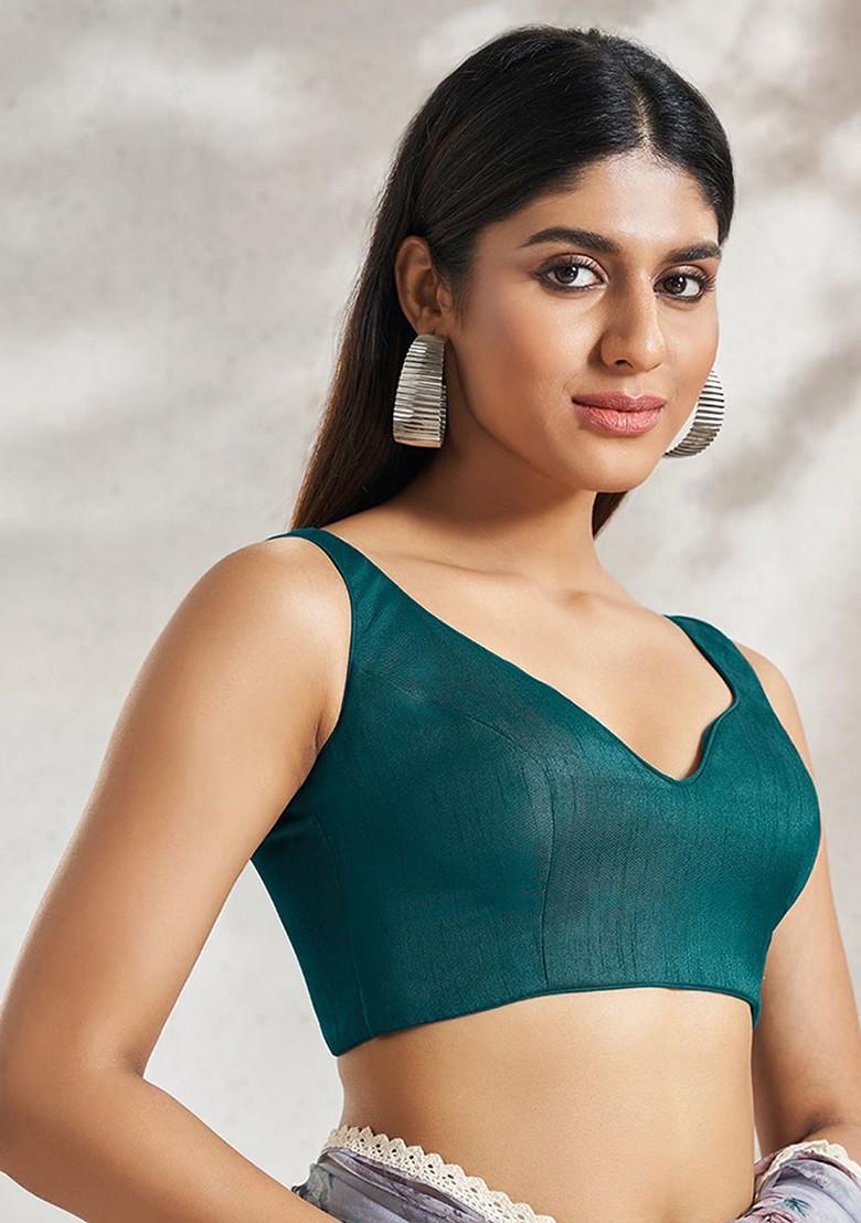 Sweetheart Neck Silk Saree Blouse