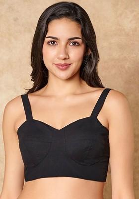 Pure Cotton Sweetheart Neck Saree Blouse