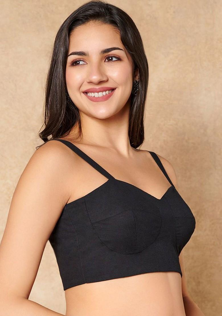 Pure Cotton Sweetheart Neck Saree Blouse