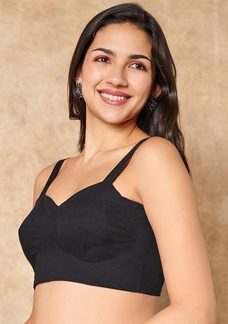 Pure Cotton Sweetheart Neck Saree Blouse