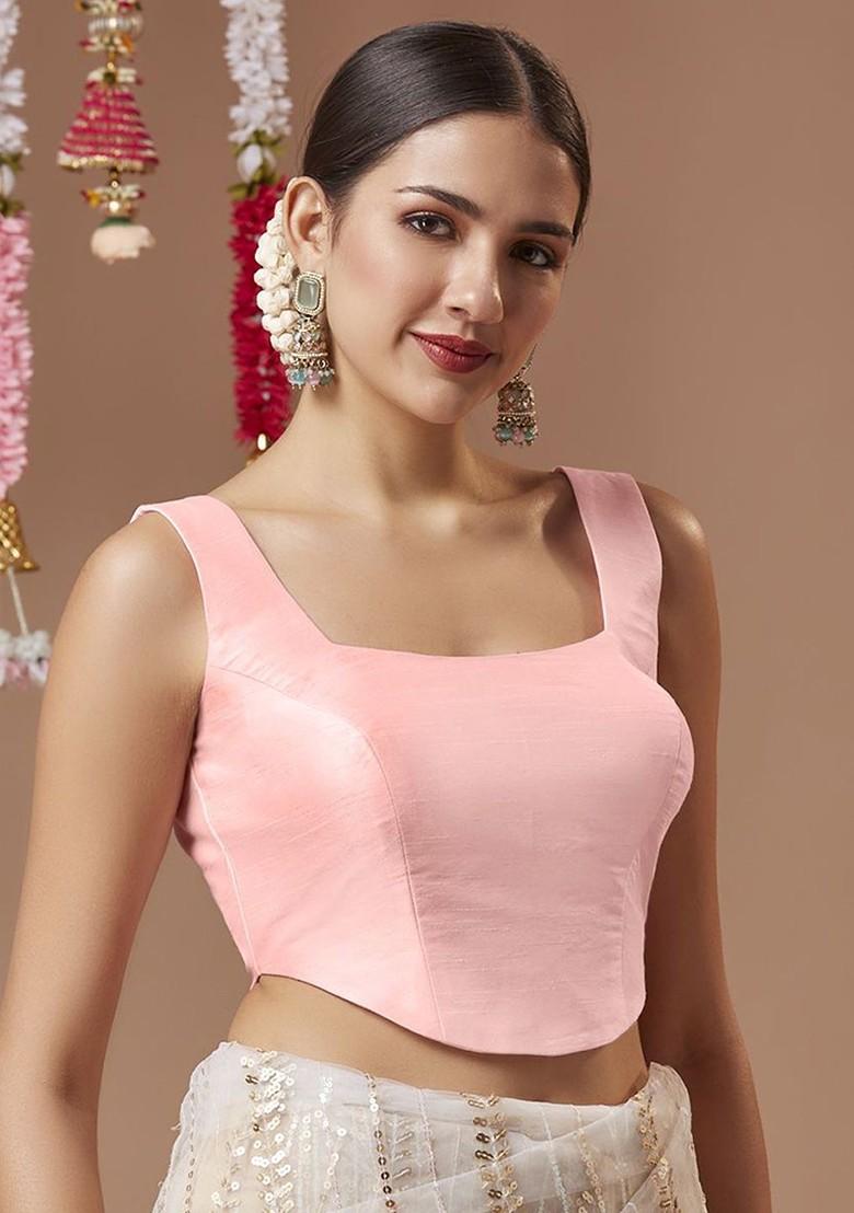 Corset Style Padded Sleeveless Saree Blouse