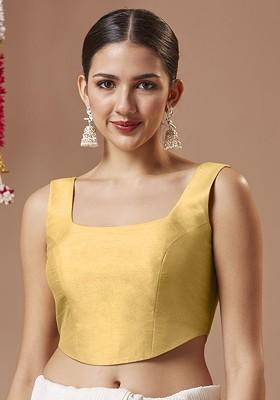 Women Corset Style Padded Sleeveless Readymade Saree Blouse