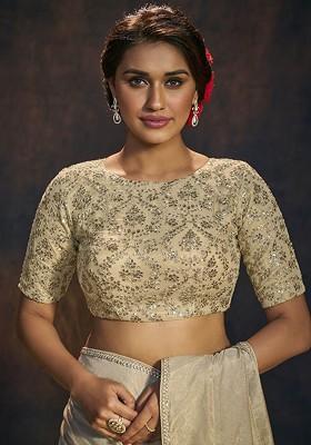 Women Embellished Padded Saree Blouse