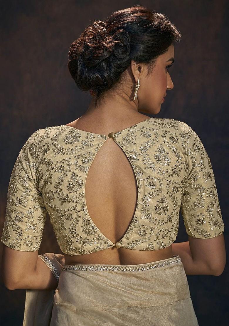 Women Embellished Padded Saree Blouse