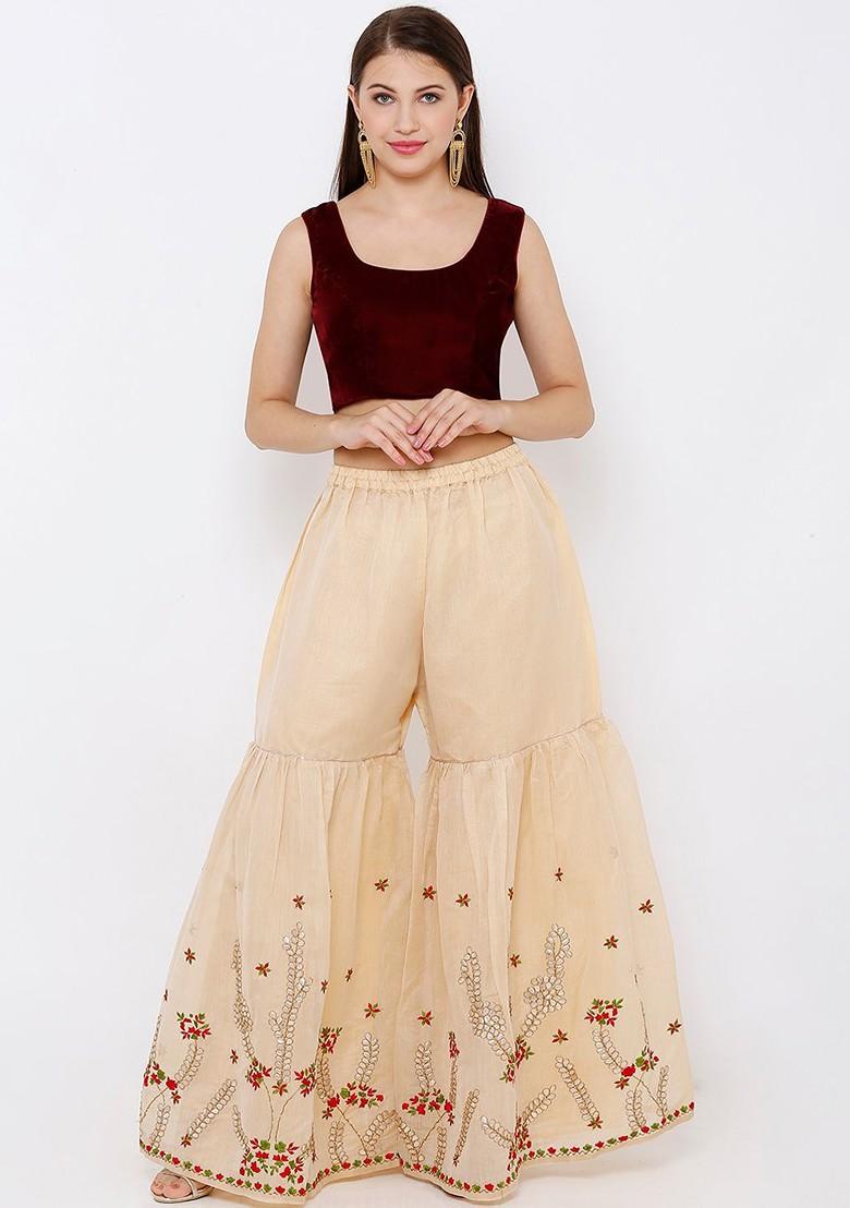 Women Maroon Solid Velvet Readymade Saree Blouse