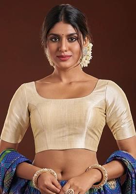 Square Neck Silk Saree Blouse