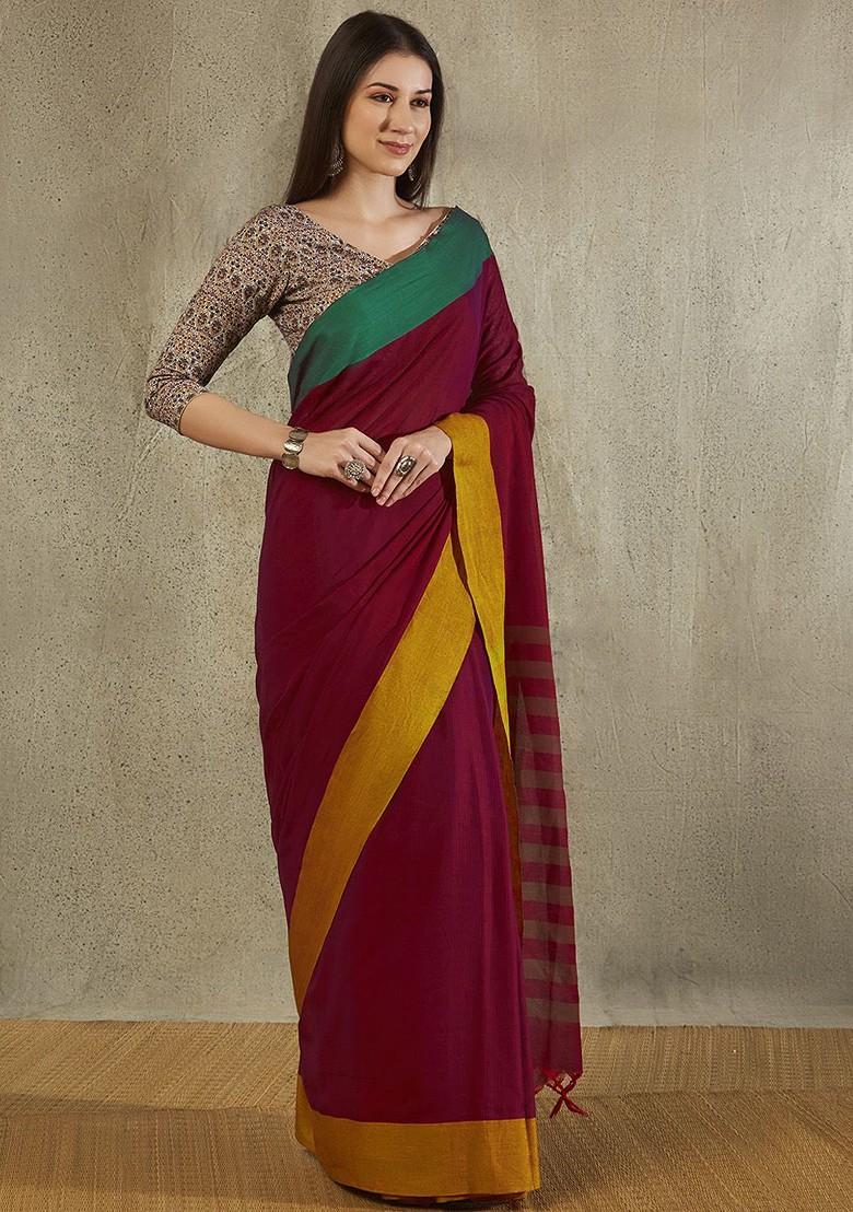 Block Printed Readymade Saree Blouse