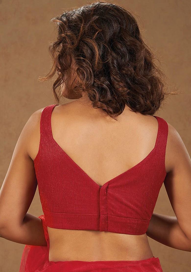 Sweetheart Neck Silk Saree Blouse