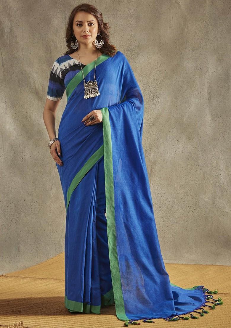 Ikat Printed Readymade Saree Blouse