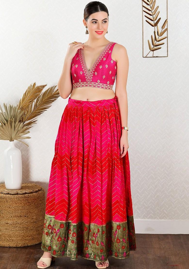 Embroidered V Neck Thread Work Detailed Silk Saree Blouse