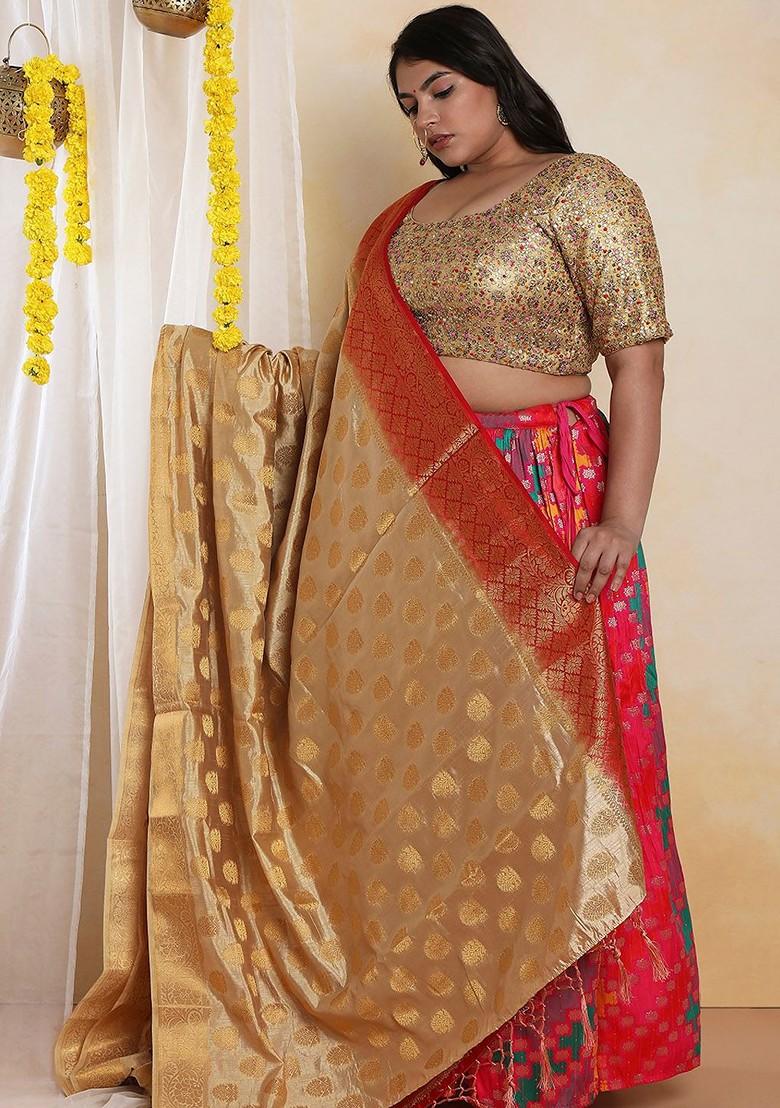 Women Plus Size Embellished Readymade Saree Blouse