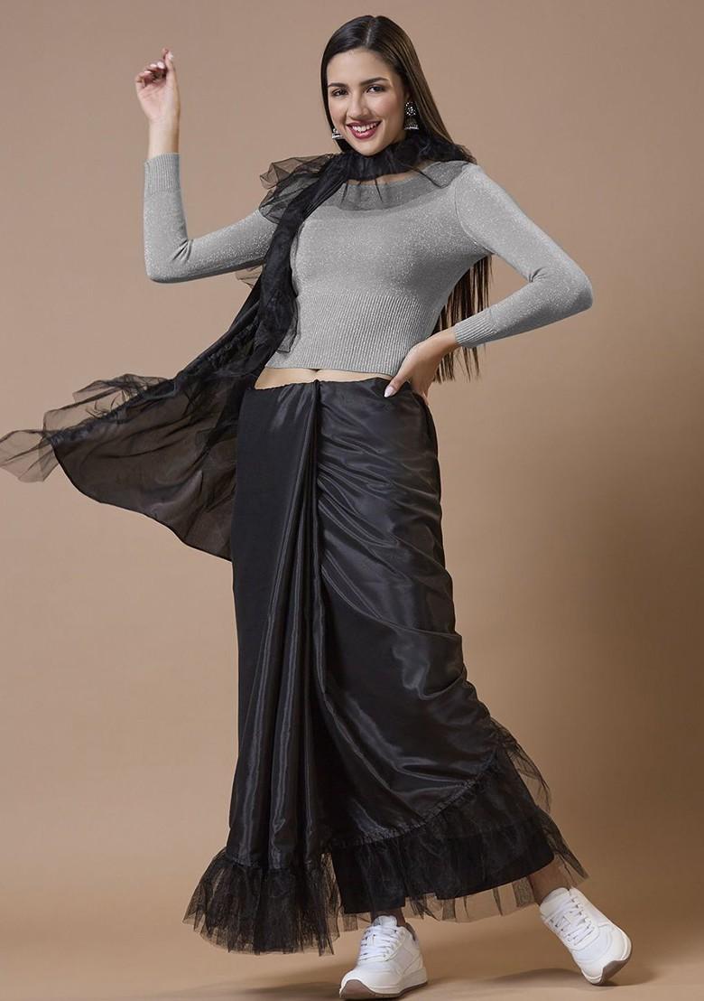 Round Neck Full Sleeve Non Padded Ready To Wear Winter Blouse