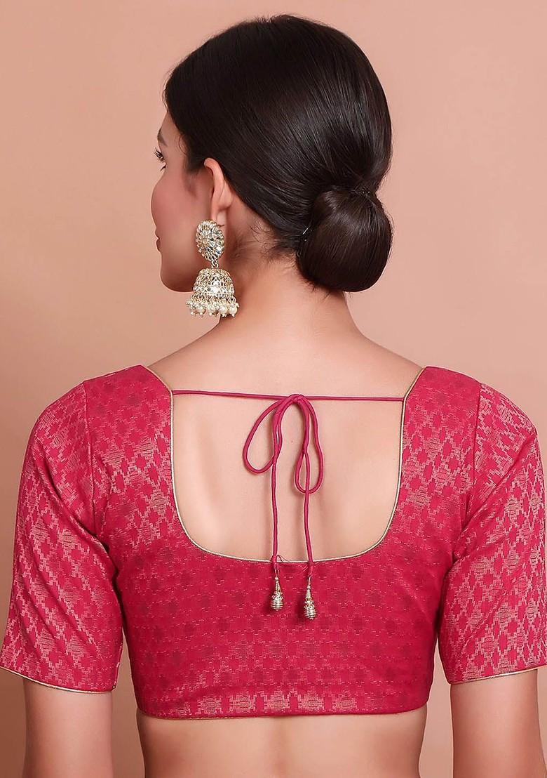 Woven Design Brocade Readymade Padded Blouse