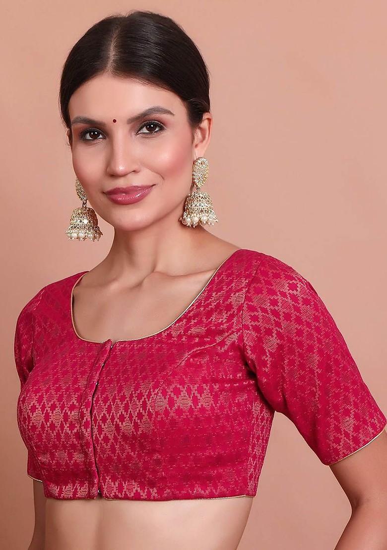 Woven Design Brocade Readymade Padded Blouse