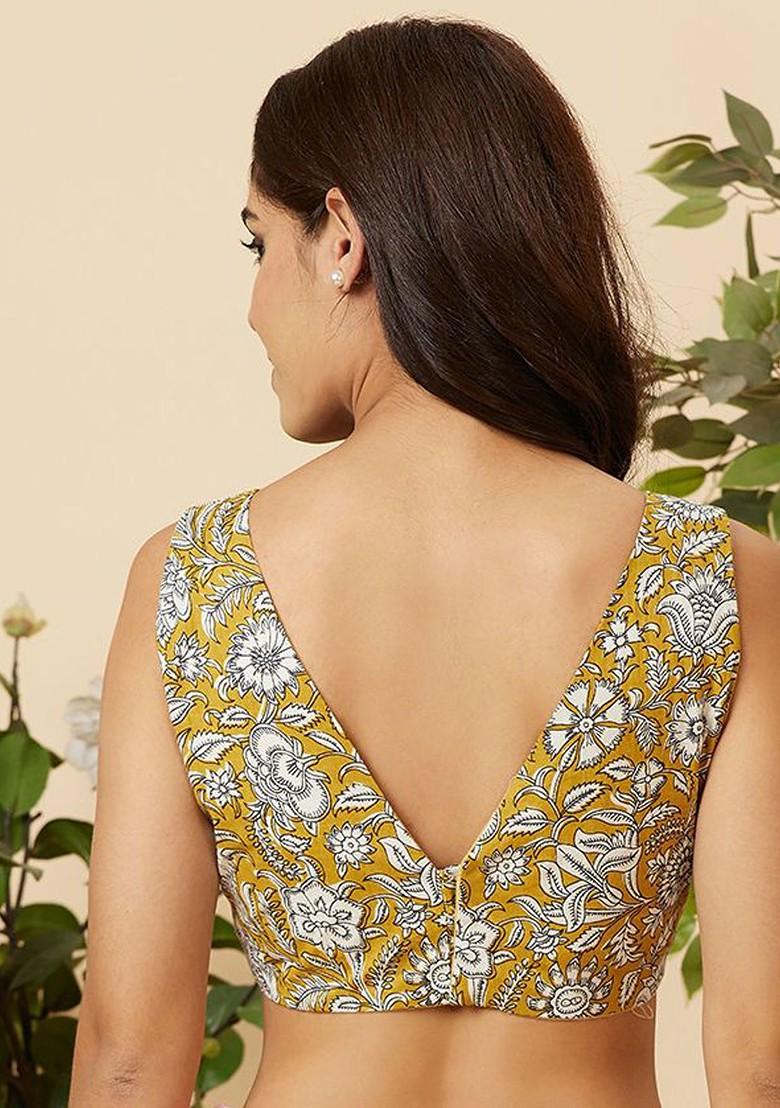 Printed Cotton Readymade Saree Blouse