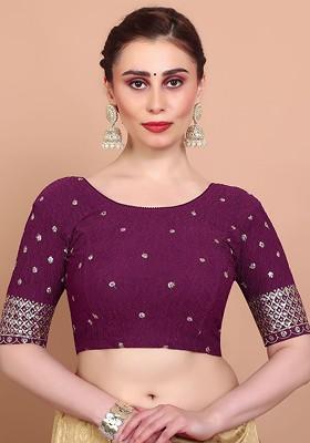 Embroidered Stretchable Saree Blouse