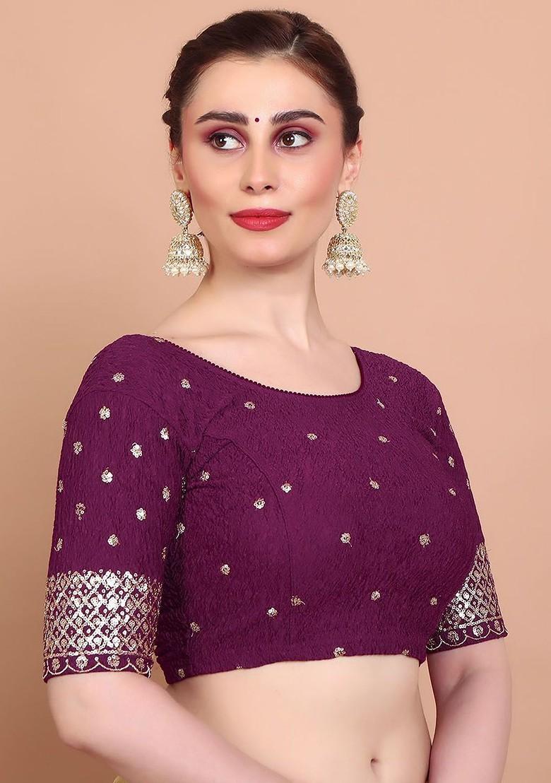 Embroidered Stretchable Saree Blouse