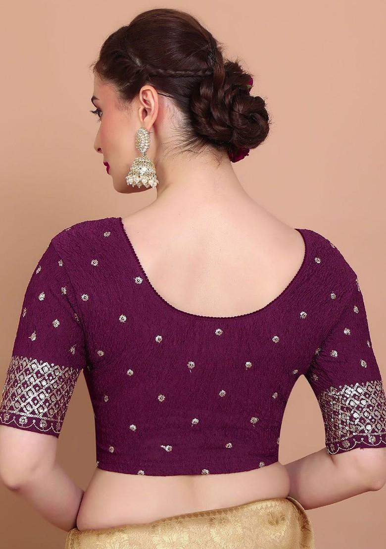 Embroidered Stretchable Saree Blouse