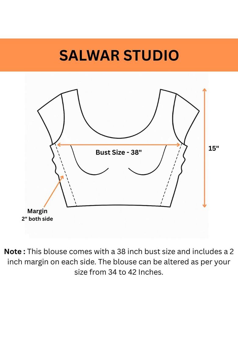 Embroidered Silk Sweetheart Neck Saree Blouse