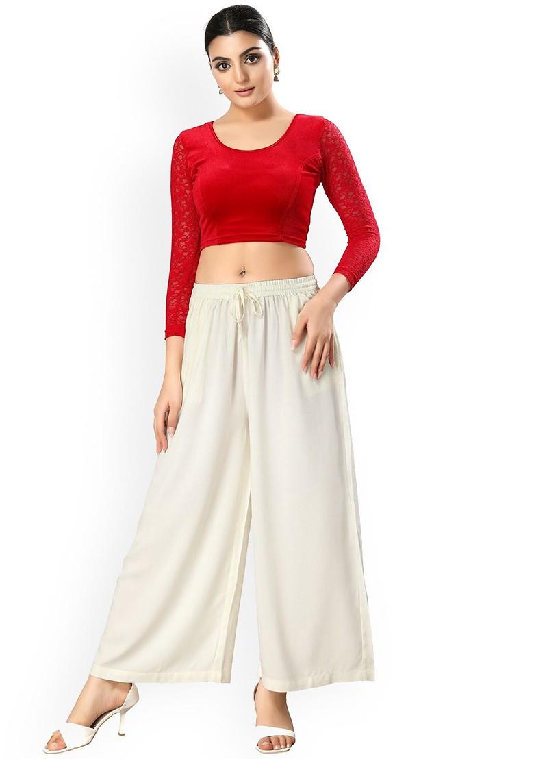 Round Neck Cotton Stretchable Saree Blouse