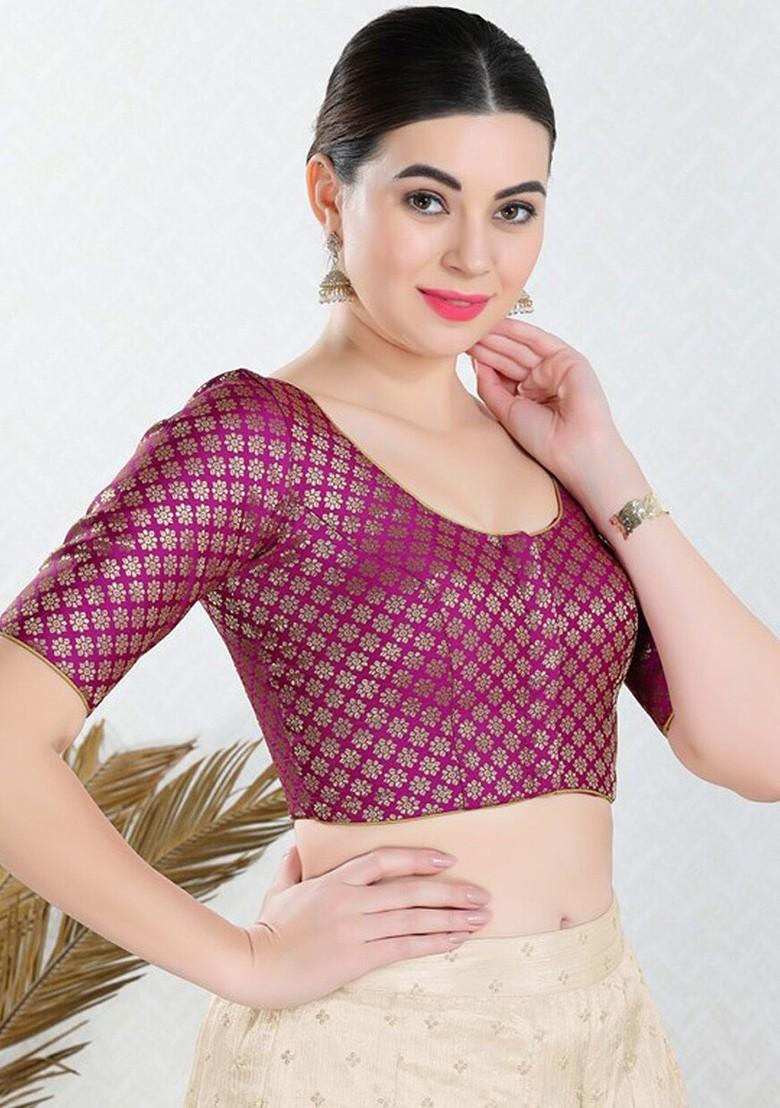 Woven Design Brocade Saree Blouse