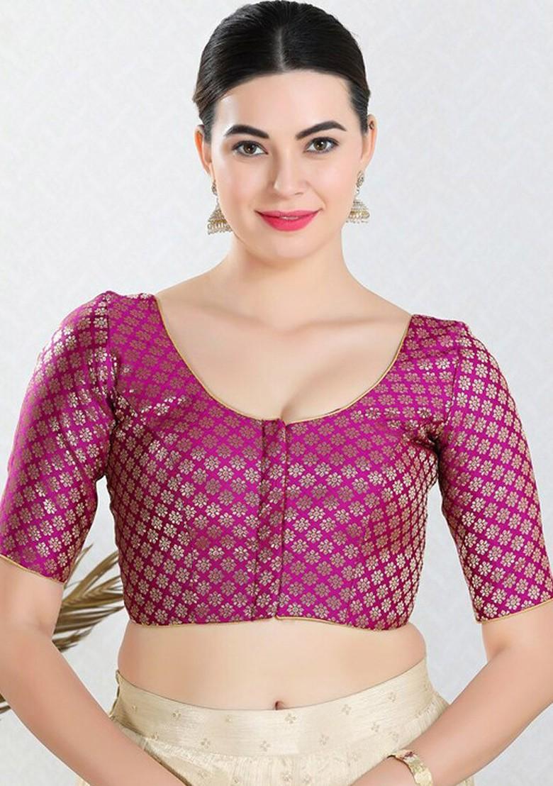 Woven Design Brocade Saree Blouse