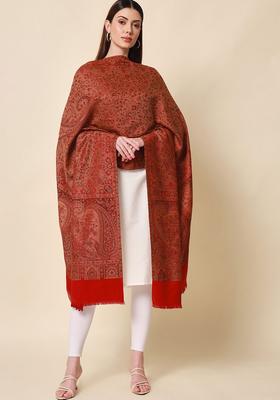 Red Paisley Woolen Shawls
