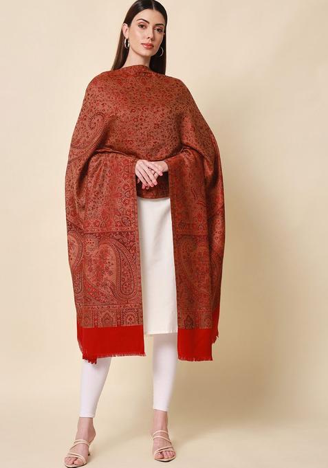 Red Paisley Woolen Shawls
