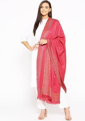 Pink Paisley Woolen Shawls