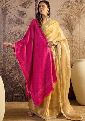Pink Paisley Woolen Shawls