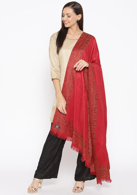 Red Paisley Woolen Shawls