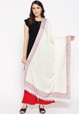 Off White Paisley Woolen Shawls
