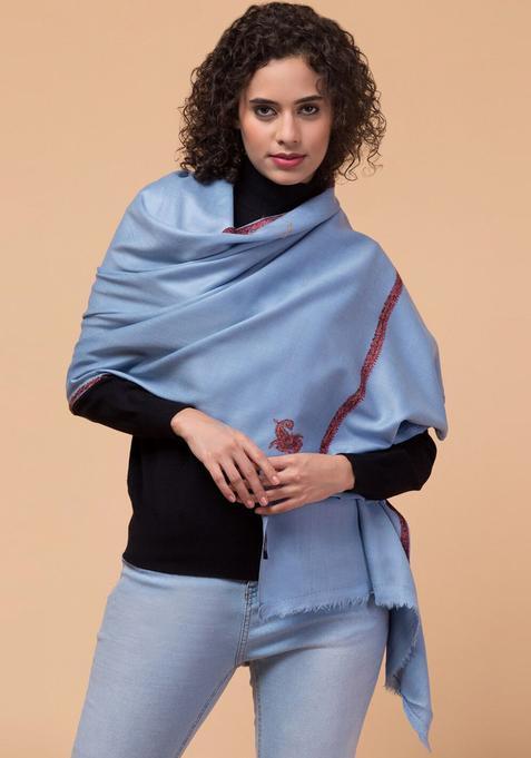 Blue Paisley Woolen Shawls