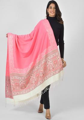 Pink Paisley Woolen Shawls