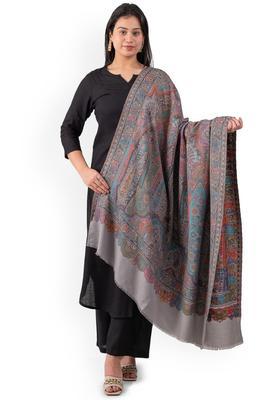 Grey Paisley Woolen Shawls