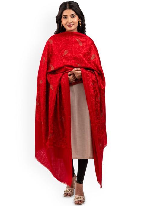 Red Paisley Woolen Shawls