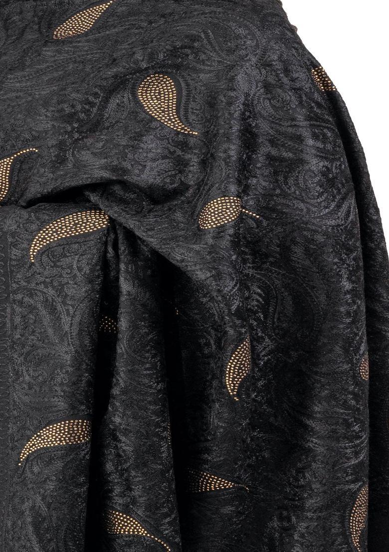 Black Paisley Woolen Shawls - Indya