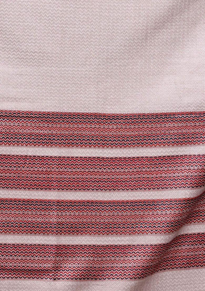 Camel Brown Geometric Woolen Shawls - Indya
