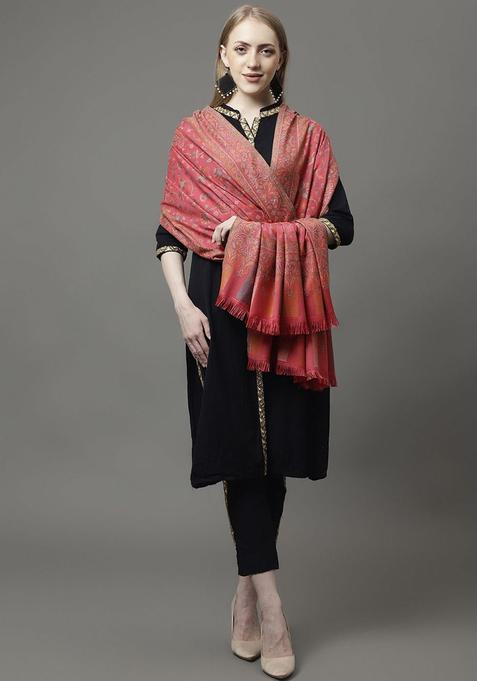 Rose Floral Woolen Shawls