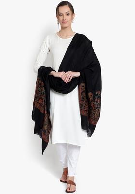 Black Paisley Woolen Shawls