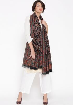 Black Paisley Woolen Shawls