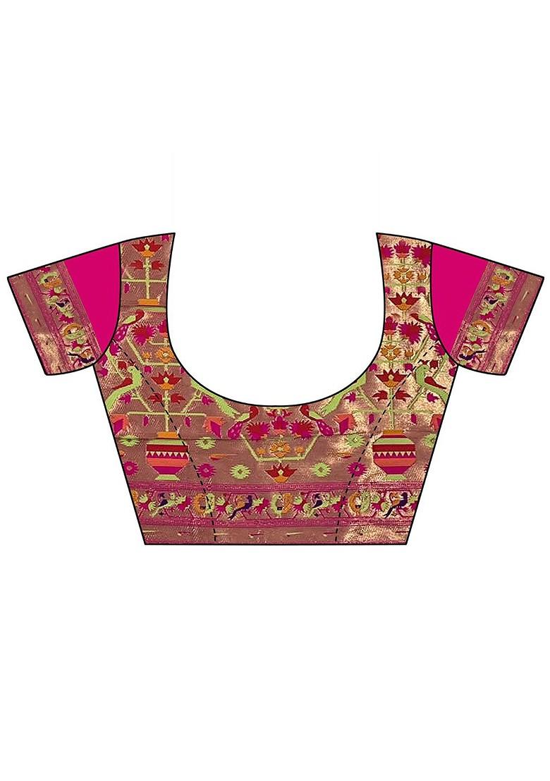 Yellow Embroidered Blended Saree Set - Indya