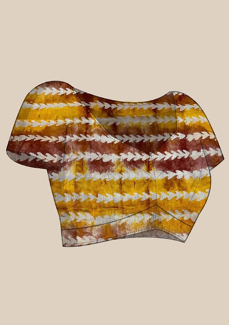 Pink Embroidered Blended Saree Set - Indya