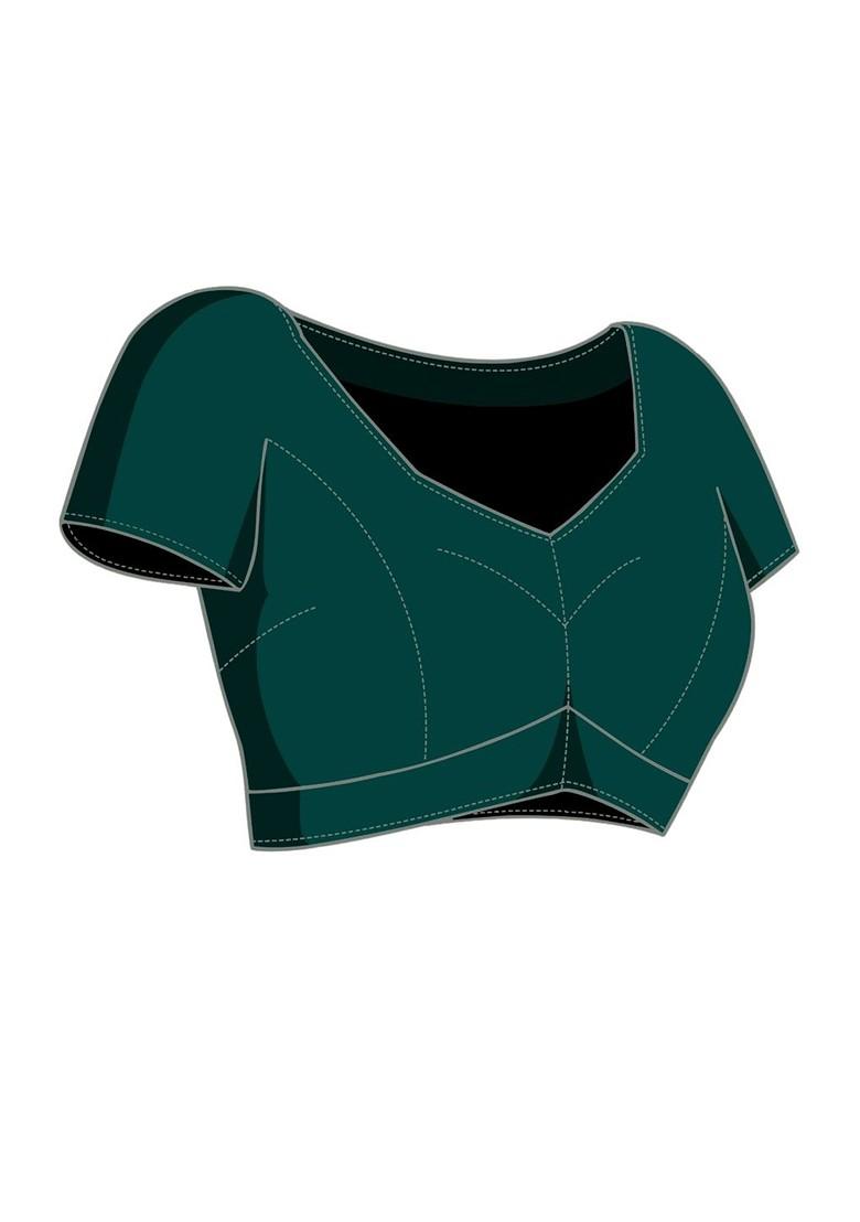 Maroon Printed Blended Saree Set - Indya