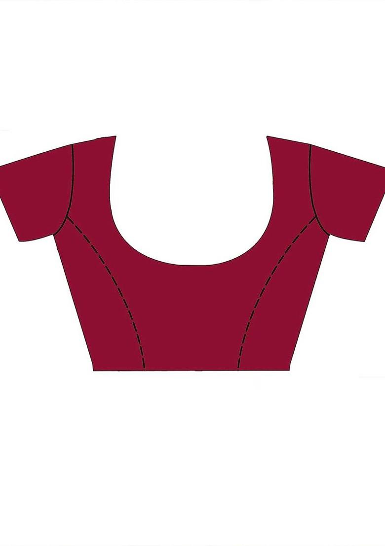 Blue Embroidered Blended Saree Set - Indya