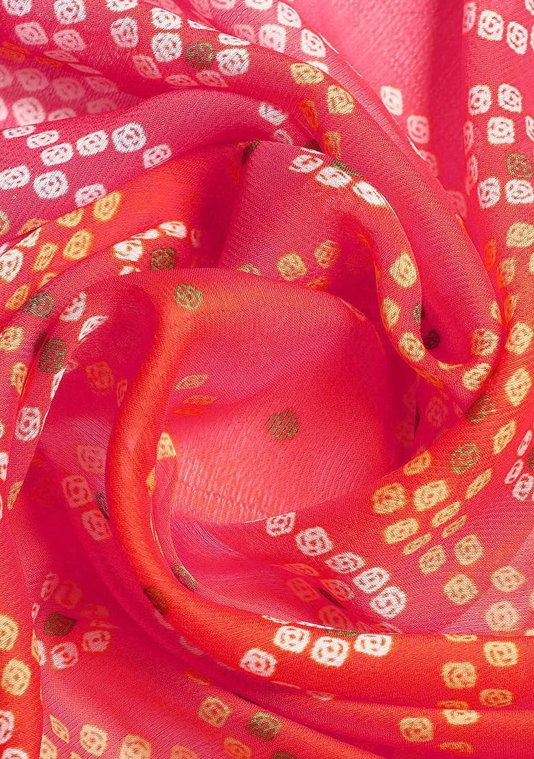 Pink Embroidered Blended Saree Set - Indya