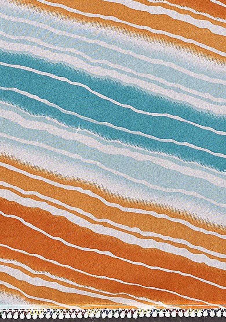 Multi Embroidered Blended Saree Set