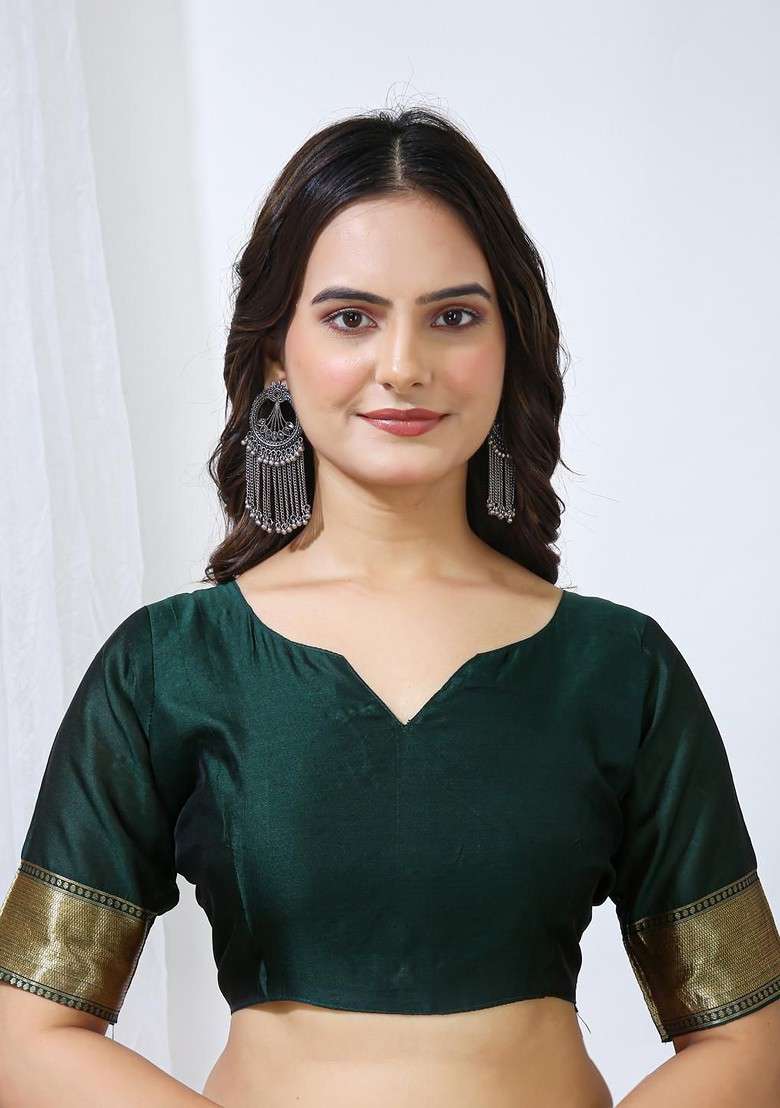 Maroon Printed Blended Saree Set - Indya