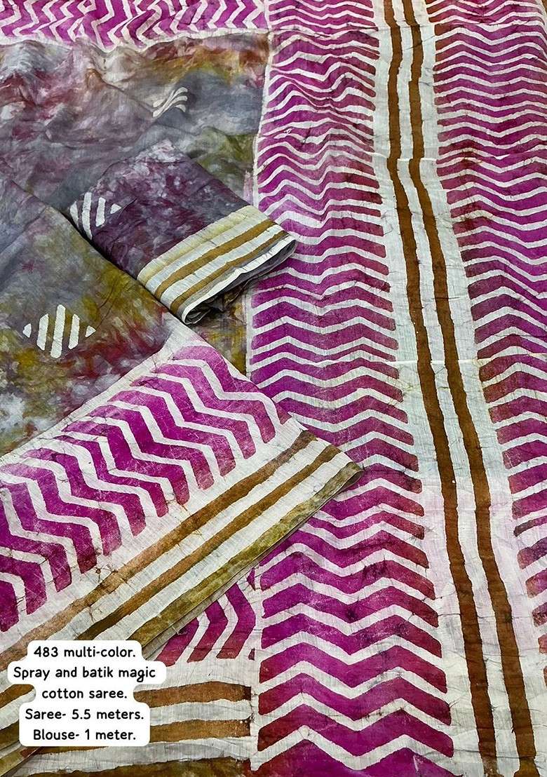 Multi Blended Saree Set with Embroidered for Diwali | Wedding & Festive Wear - Indya